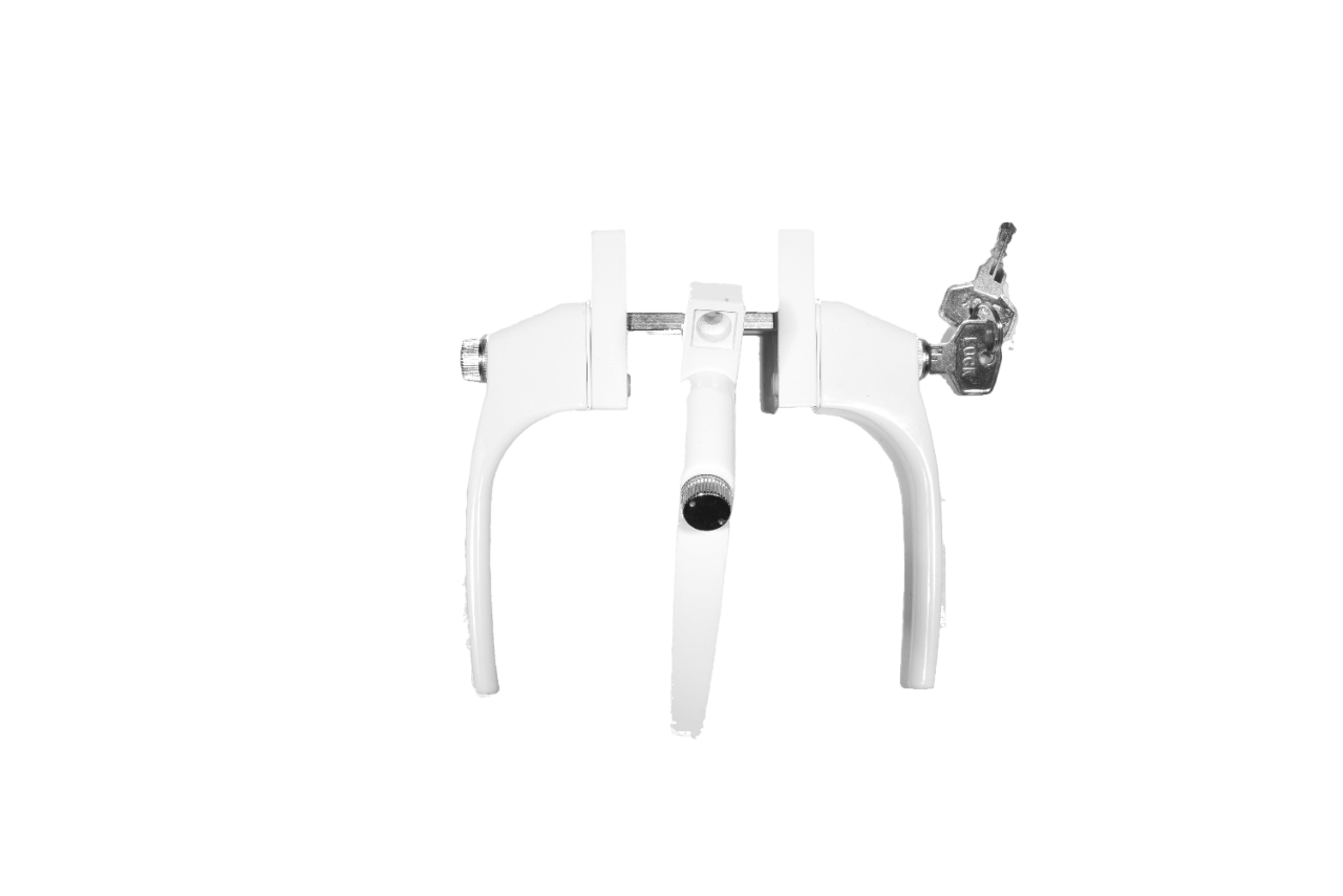 Casement Double Door Handle - One Side Key & Knob